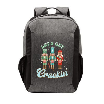 Lets Get Crackin Three Nutcrackers Christmas Teacher Vector Backpack