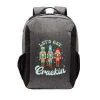Lets Get Crackin Three Nutcrackers Christmas Teacher Vector Backpack