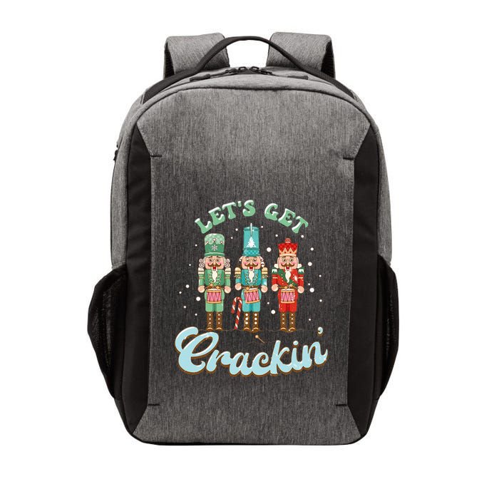 Lets Get Crackin Three Nutcrackers Christmas Teacher Vector Backpack