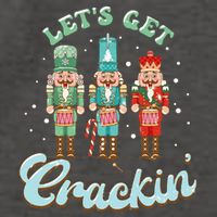 Lets Get Crackin Three Nutcrackers Christmas Teacher Vector Backpack