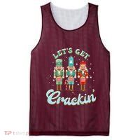 Lets Get Crackin Three Nutcrackers Christmas Teacher Mesh Reversible Basketball Jersey Tank