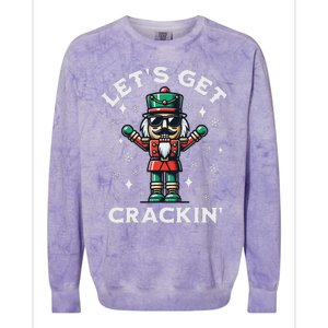 LetS Get Crackin Nutcracker Christmas Colorblast Crewneck Sweatshirt