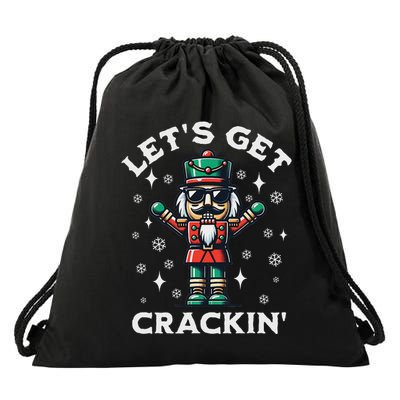 LetS Get Crackin Nutcracker Christmas Drawstring Bag