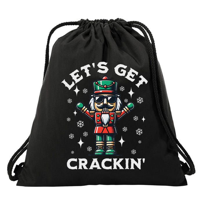 LetS Get Crackin Nutcracker Christmas Drawstring Bag