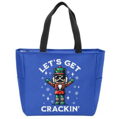 LetS Get Crackin Nutcracker Christmas Zip Tote Bag