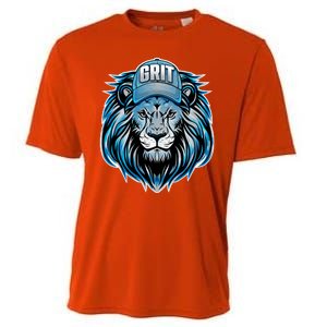 Lion Grit Detroit Football Sports Fan Cooling Performance Crew T-Shirt