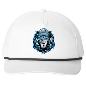 Lion Grit Detroit Football Sports Fan Snapback Five-Panel Rope Hat