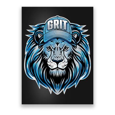 Lion Grit Detroit Football Sports Fan Poster