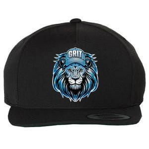 Lion Grit Detroit Football Sports Fan Wool Snapback Cap