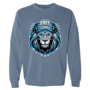 Lion Grit Detroit Football Sports Fan Garment-Dyed Sweatshirt