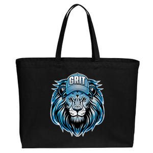 Lion Grit Detroit Football Sports Fan Cotton Canvas Jumbo Tote