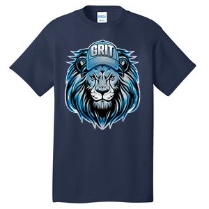 Lion Grit Detroit Football Sports Fan Tall T-Shirt