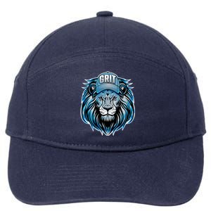 Lion Grit Detroit Football Sports Fan 7-Panel Snapback Hat