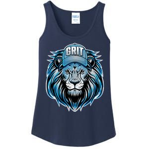 Lion Grit Detroit Football Sports Fan Ladies Essential Tank