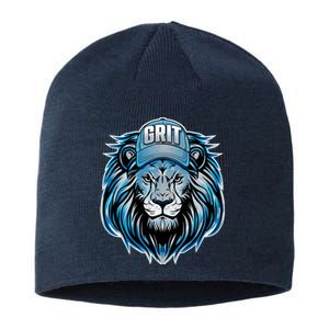 Lion Grit Detroit Football Sports Fan Sustainable Beanie