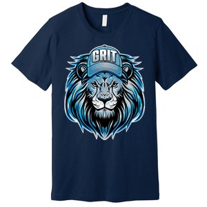 Lion Grit Detroit Football Sports Fan Premium T-Shirt