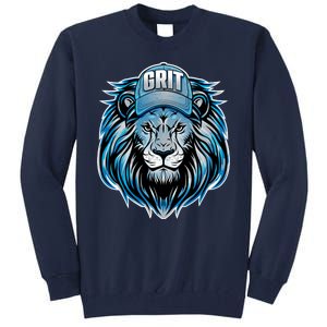 Lion Grit Detroit Football Sports Fan Tall Sweatshirt