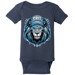 Lion Grit Detroit Football Sports Fan Baby Bodysuit