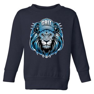 Lion Grit Detroit Football Sports Fan Toddler Sweatshirt