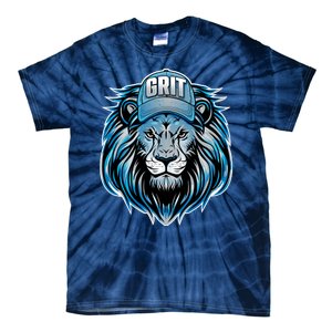 Lion Grit Detroit Football Sports Fan Tie-Dye T-Shirt