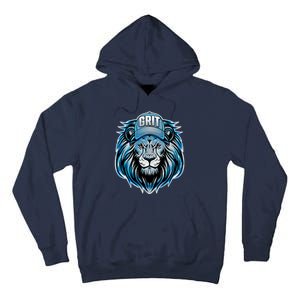 Lion Grit Detroit Football Sports Fan Tall Hoodie