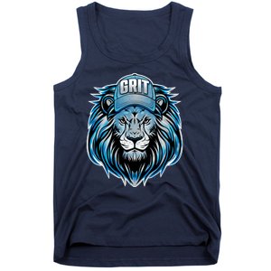 Lion Grit Detroit Football Sports Fan Tank Top