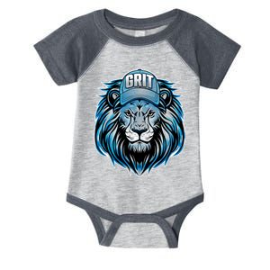 Lion Grit Detroit Football Sports Fan Infant Baby Jersey Bodysuit