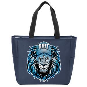 Lion Grit Detroit Football Sports Fan Zip Tote Bag