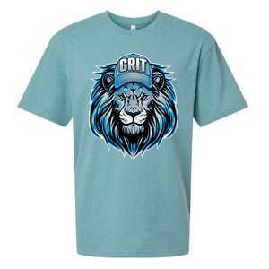 Lion Grit Detroit Football Sports Fan Sueded Cloud Jersey T-Shirt