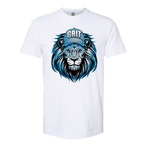 Lion Grit Detroit Football Sports Fan Softstyle CVC T-Shirt