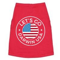 Lets Go Darwin Vintage Funny Darwin America Flag Doggie Tank