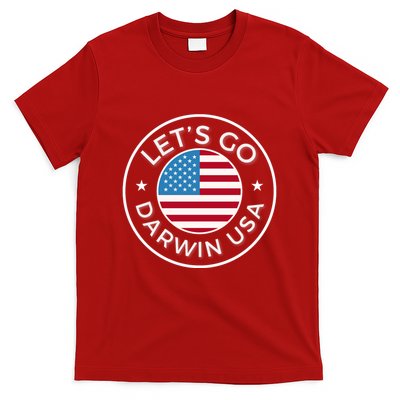 Lets Go Darwin Vintage Funny Darwin America Flag T-Shirt