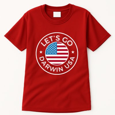 Lets Go Darwin Vintage Funny Darwin America Flag Tall T-Shirt