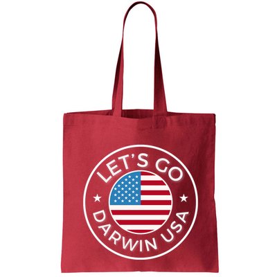 Lets Go Darwin Vintage Funny Darwin America Flag Bag
