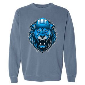 Lion Grit Detroit Football Sports Fan Garment-Dyed Sweatshirt