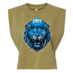 Lion Grit Detroit Football Sports Fan Garment-Dyed Women's Muscle Tee