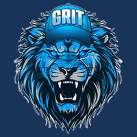 Lion Grit Detroit Football Sports Fan 7 Panel Mesh Trucker Snapback Hat