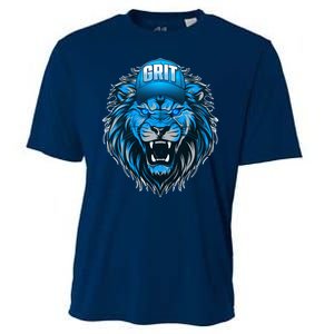 Lion Grit Detroit Football Sports Fan Cooling Performance Crew T-Shirt