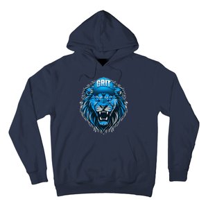 Lion Grit Detroit Football Sports Fan Hoodie