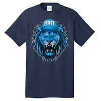 Lion Grit Detroit Football Sports Fan Tall T-Shirt