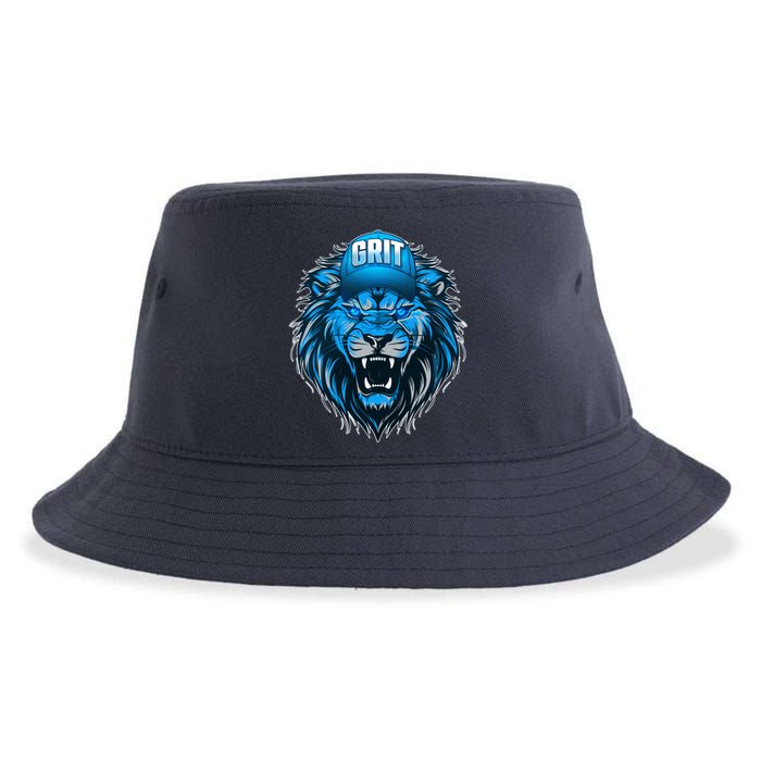 Lion Grit Detroit Football Sports Fan Sustainable Bucket Hat