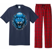 Lion Grit Detroit Football Sports Fan Pajama Set