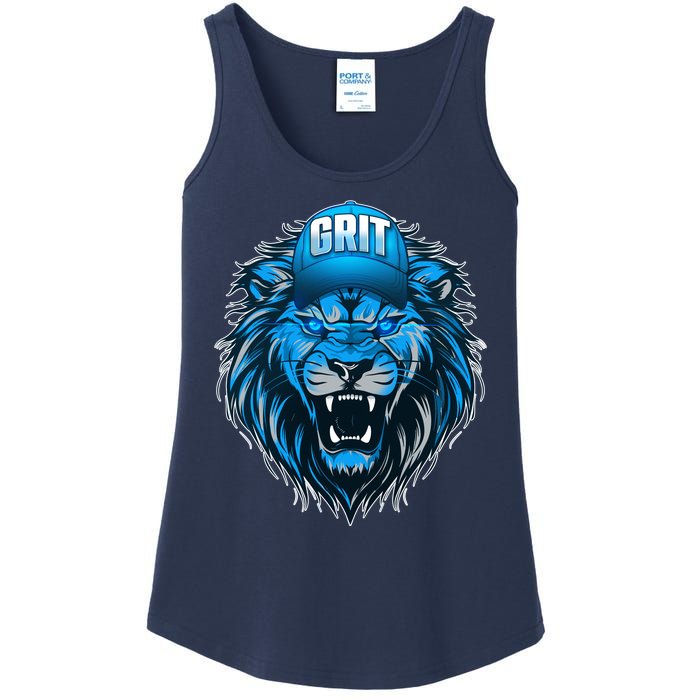 Lion Grit Detroit Football Sports Fan Ladies Essential Tank