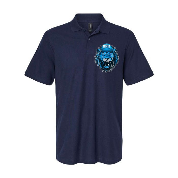 Lion Grit Detroit Football Sports Fan Softstyle Adult Sport Polo