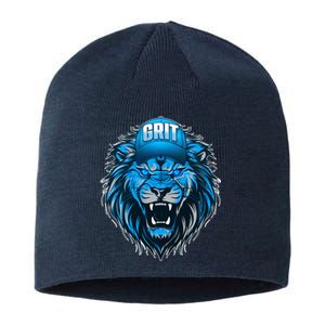 Lion Grit Detroit Football Sports Fan Sustainable Beanie