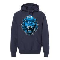 Lion Grit Detroit Football Sports Fan Premium Hoodie