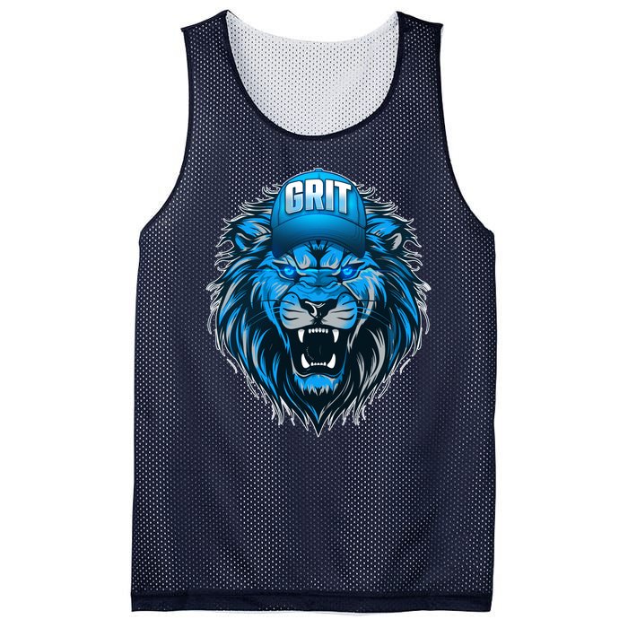 Lion Grit Detroit Football Sports Fan Mesh Reversible Basketball Jersey Tank