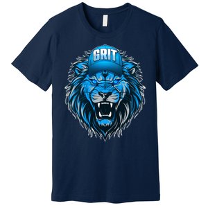 Lion Grit Detroit Football Sports Fan Premium T-Shirt