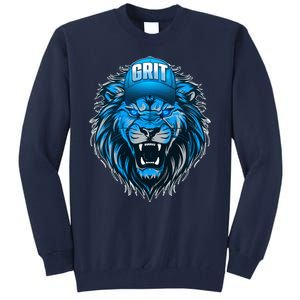 Lion Grit Detroit Football Sports Fan Tall Sweatshirt