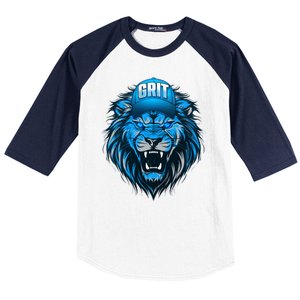 Lion Grit Detroit Football Sports Fan Baseball Sleeve Shirt